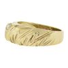 Image 4 : Vintage Men's 10K Rosy Yellow Gold .50 ctw Diamond Textured & Polished Band Ring