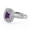 Image 2 : 0.81 ctw UNHEATED Purple Pink KASHMIR Sapphire and 0.88 ctw Diamond Platinum Rin