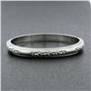 Image 6 : Antique 18K Gold 2.1mm Textured w/ Polished Sections Eternity Stack Band Rin