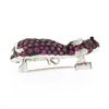 Image 6 : Estate 18k Gold Vivid Red Ruby & Diamond Hippo Hippopotamus Brooch Pin Pendan