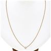 Image 6 : NEW 14k Rose Gold 0.15 ctw Round Light Champagne Diamond Solitaire Pendant & Cha
