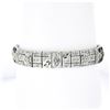 FANCY Antique Art Deco Platinum 6.03 ctw Diamond & Black Onyx 10.9mm Line Bracel