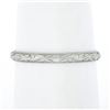 Image 6 : Antique Platinum 2.2mm Milgrain & Textured Work Eternity Stackable Band Ring