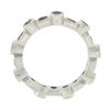 Image 6 : Estate 18k White Gold 1.42 ctw Round & Square Ruby Bezel Station Stack Band Ring