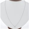 Image 1 : New 14K Gold.38 ctw Round Brilliant Diamond Solitaire Pendant w/ Adjustable Chai