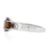 Image 4 : Solid 14K White Gold Cushion Citrine Solitaire & 0.40 ctw Diamond Cocktail Ring