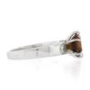 Image 5 : Solid 14K White Gold Cushion Citrine Solitaire & 0.40 ctw Diamond Cocktail Ring