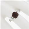 Image 7 : Solid 14K White Gold Cushion Citrine Solitaire & 0.40 ctw Diamond Cocktail Ring