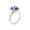 Image 3 : 3.70 ctw Tanzanite & Diamond Ring - 14KT White Gold