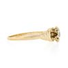 Image 5 : Antique 10k Gold.25 ctw Old European Diamond Flower Prong Setting Engagement Rin