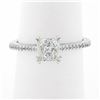 Image 1 : NEW 14k White Gold 1.12 ctw GIA Princess Cut Diamond Solitaire Engagement Ring