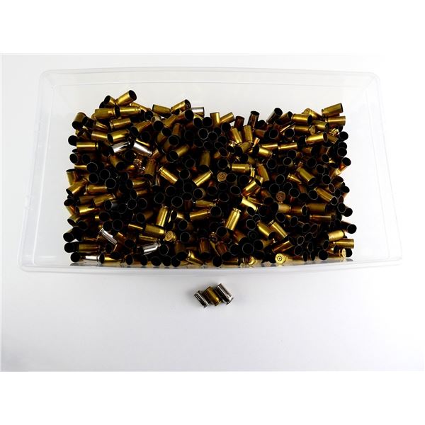 NON-PRIMED ASSORTED .40 SMITH & WESSON AND 9MM LUGER BRASS AND NICKEL CASES LOT