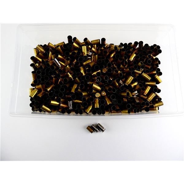 NON-PRIMED ASSORTED .40 SMITH & WESSON AND 9MM LUGER BRASS AND NICKEL CASES LOT