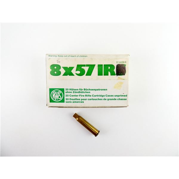 NEW NON-PRIMED RWS 8X57 JRS BRASS CASES LOT