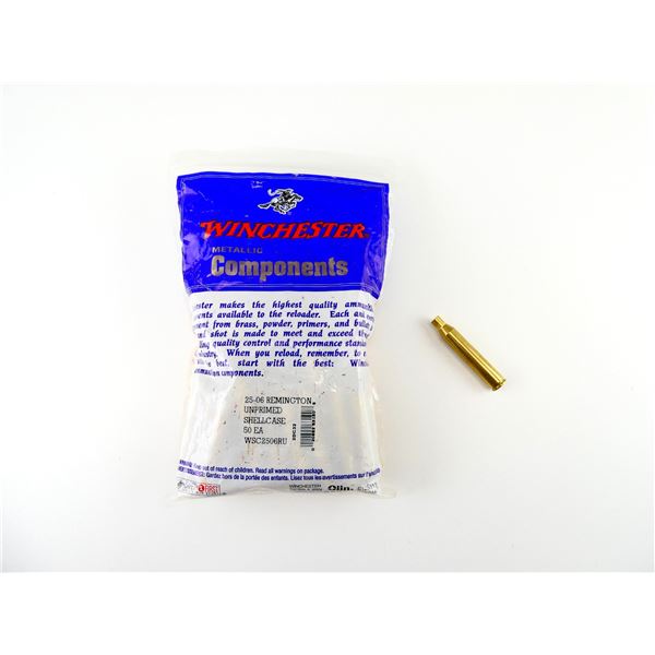 NEW NON-PRIMED WINCHESTER .25-06 REM BRASS CASES LOT