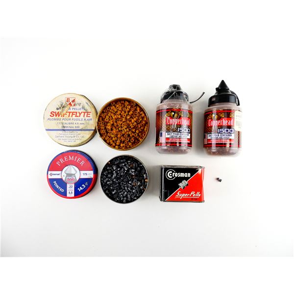 ASSORTED .177 CAL / .22 CALIBER PELLETS AND BB'S LOT