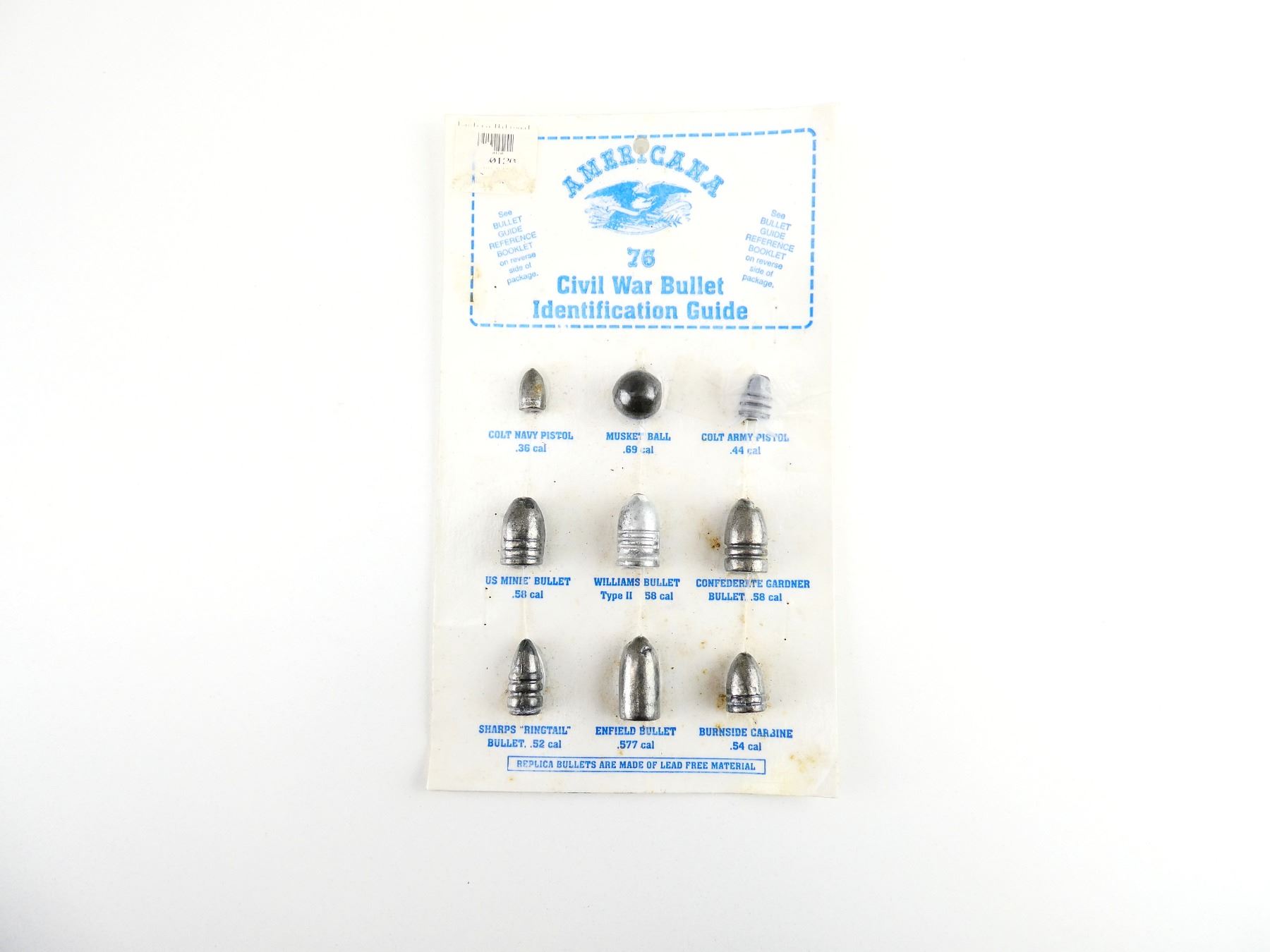 COLLECTIBLE CIVIL WAR BULLET IDENTIFICATION GUIDE LOT