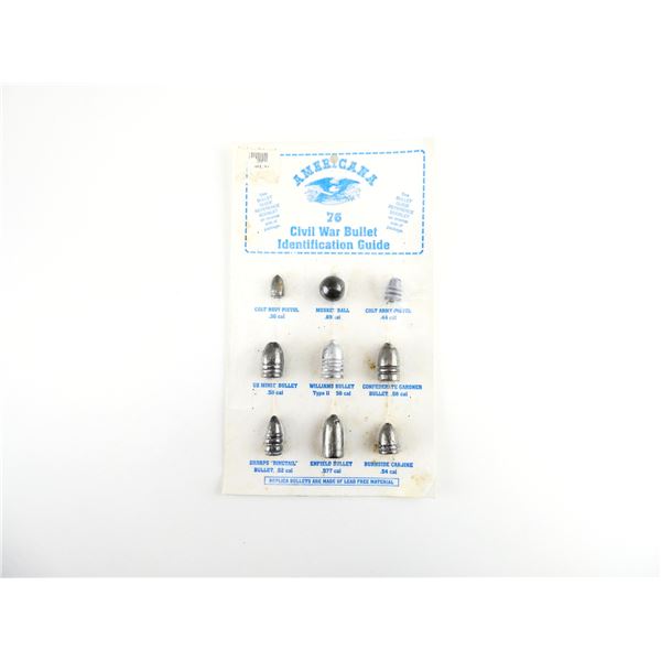 COLLECTIBLE CIVIL WAR BULLET IDENTIFICATION GUIDE LOT