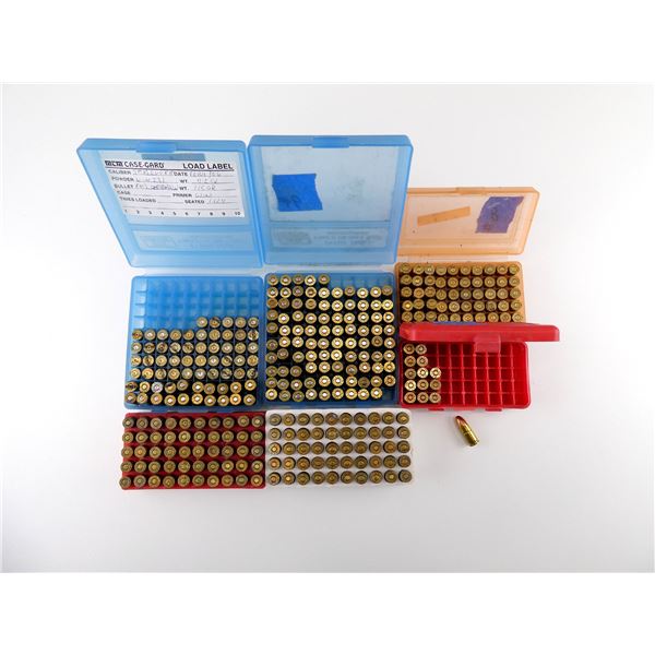 RELOADED ASSORTED 9MM LUGER AMMO / NON-PRIMED BRASS AND NICKEL LOT