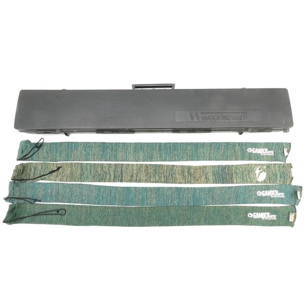 ASSORTED HARD PADDED RIFLE CASE AND GUN SOCK LOT