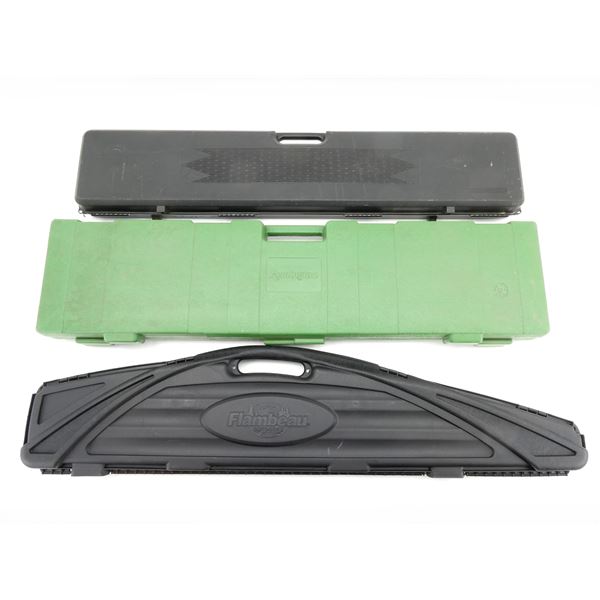 ASSORTED HARD PADDED AND MOLDED NON-PADDED RIFLE CASES LOT