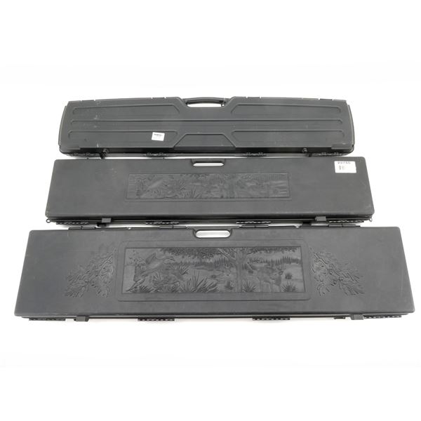ASSORTED HARD PADDED SINGLE AND DOUBLE RIFLE CASES LOT