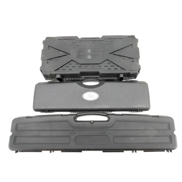 ASSORTED HARD PADDED AND MOLDED RIFLE CASES LOT