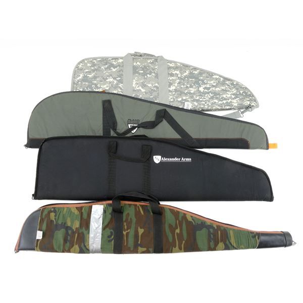 ASSORTED SOFT PADDED RIFLE CASES LOT
