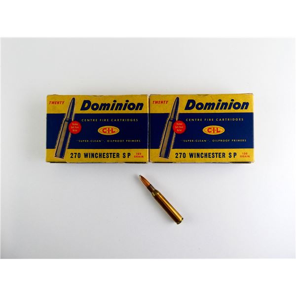 COLLECTIBLE DOMINION .270 WIN AMMO LOT