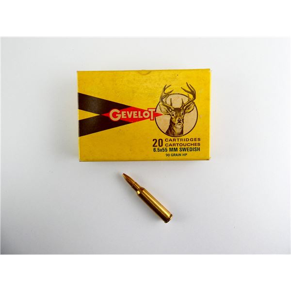 COLLECTIBLE GEVELOT 6.5X55 SWEDISH AMMO LOT