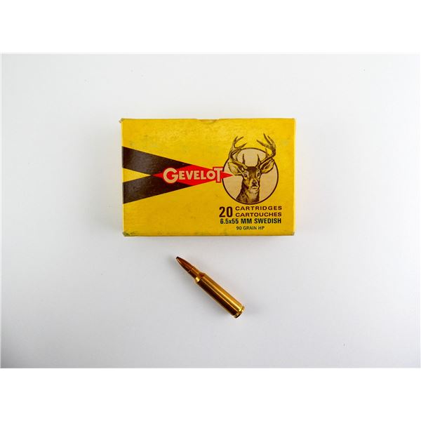 COLLECTIBLE GEVELOT 6.5X55 SWEDISH AMMO LOT