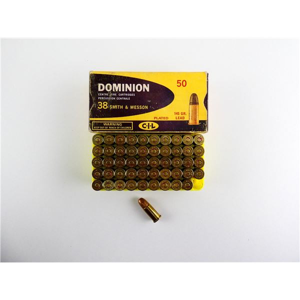 COLLECTIBLE DOMINION .38 SMITH & WESSON AMMO LOT