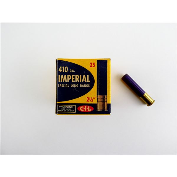 COLLECTIBLE IMPERIAL .410 2 1/2" SHOT SHELL AMMO LOT