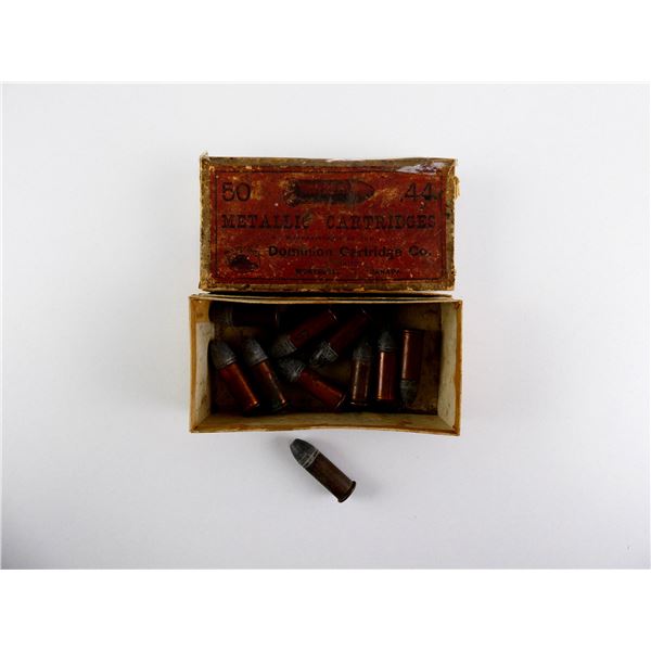 COLLECTIBLE DOMINION .44 LONG RF AMMO LOT