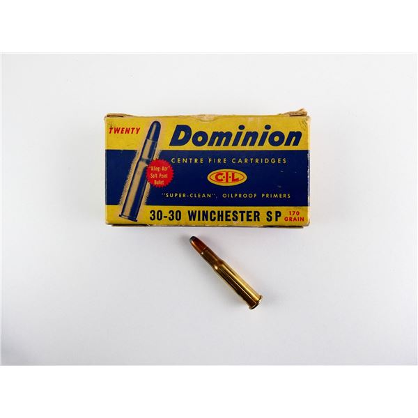 COLLECTIBLE DOMINION .30-30 WIN AMMO LOT