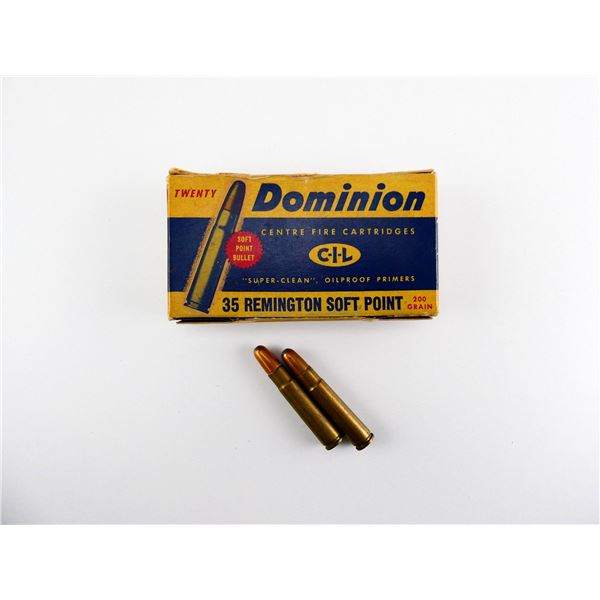 COLLECTIBLE ASSORTED .35 REMINGTON AMMO LOT