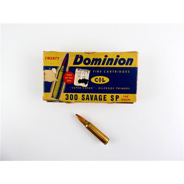 COLLECTIBLE DOMINION .300 SAV AMMO LOT