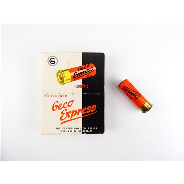 COLLECTIBLE GECO EXPRESS 12 GAUGE 2 3/4" SHOT SHELL AMMO LOT