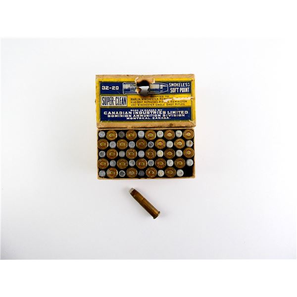 COLLECTIBLE DOMINION .32-20 WIN CF AMMO LOT