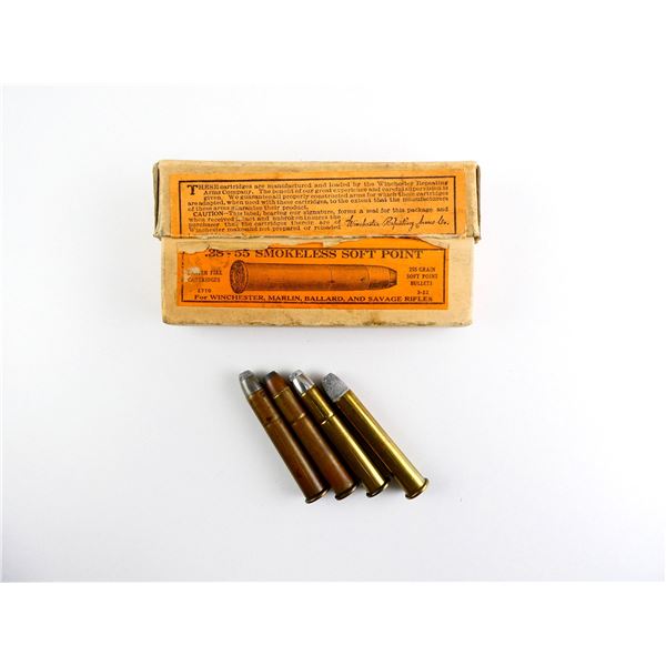 COLLECTIBLE ASSORTED WINCHESTER .38-55 WIN AMMO LOT