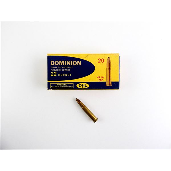 COLLECTIBLE ASSORTED REM-UMC .22 K HORNET AMMO LOT