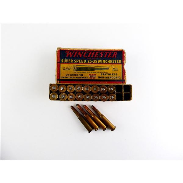 COLLECTIBLE ASSORTED .25-35 WIN AMMO LOT