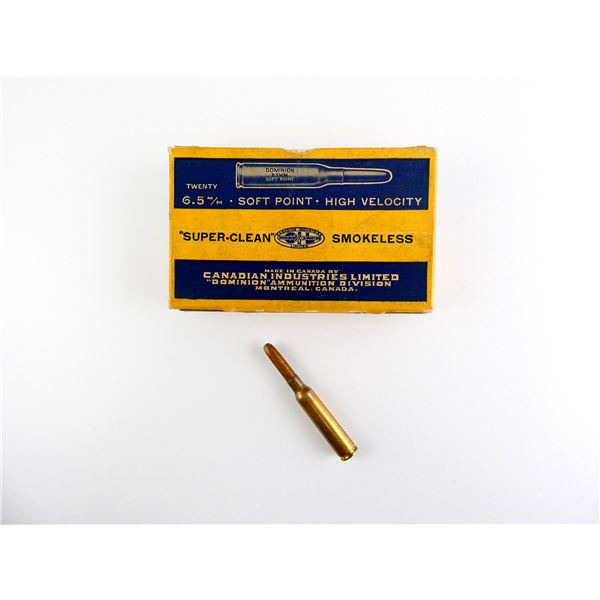COLLECTIBLE DOMINION 6.5MM MANNLICHER AMMO LOT