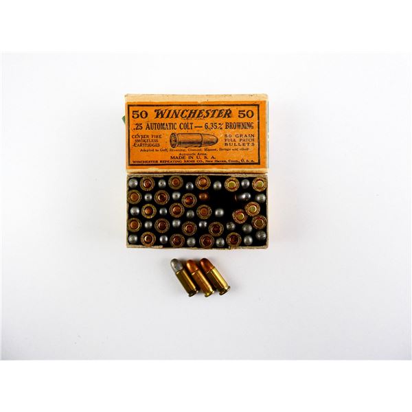 COLLECTIBLE ASSORTED .25 AUTO COLT AMMO LOT