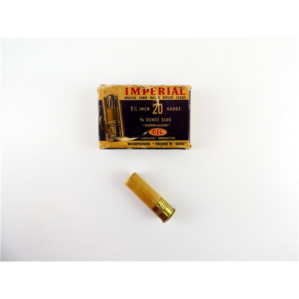COLLECTIBLE IMPERIAL 20 GAUGE 2 1/2" SHOT SHELL AMMO LOT