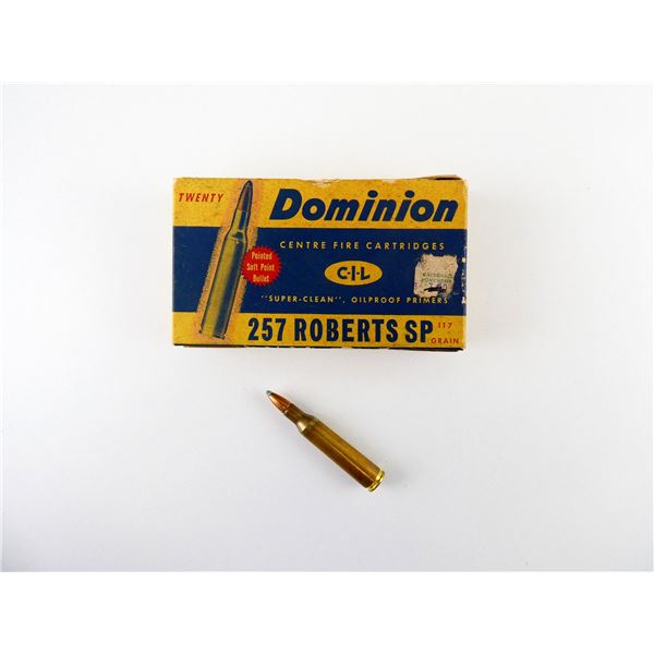 COLLECTIBLE DOMINION .257 ROBERTS AMMO LOT