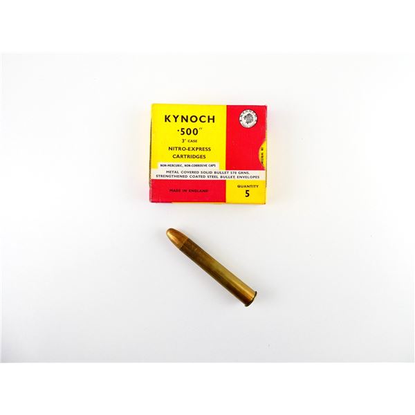 COLLECTIBLE KYNOCH .500 NITRO-EXPRESS 3" AMMO LOT