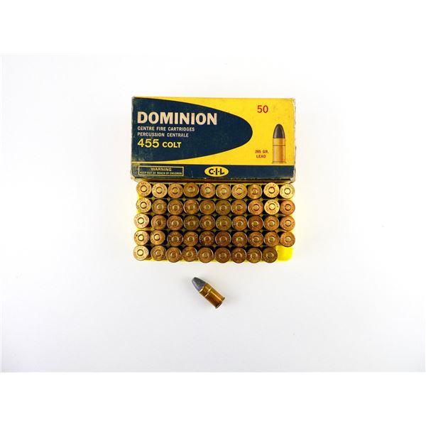 COLLECTIBLE DOMINION .455 COLT AMMO LOT