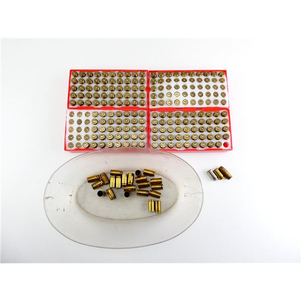 WINCHESTER .40 SMITH & WESSON AMMO AND NON-PRIMED BRASS CASES LOT