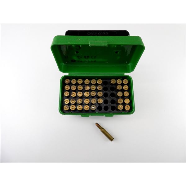 RELOADED ASSORTED .307 WIN AMMO AND NON-PRIMED BRASS CASES LOT